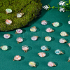 36Pcs 6 Colors Luminous Glass Bottle Pendants FIND-LP0001-42-3