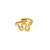 Luxury Snake 304 Stainless Steel Open Cuff Rings OI8579-5