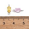 SHEGRACE Brass Pave Cubic Zirconia Oval Connector Charms XGRQ2O679-437P-3