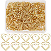 100Pcs Heart Shape Iron Paper Clips TOOL-WH20002-03A-G-1