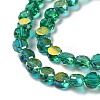 Transparent Electroplate Glass Beads Strands GLAA-Q099-I01-01-3
