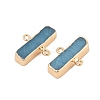 Dyed Natural White Jade Connector Charms G-N344-05A-2