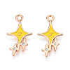 Alloy and Enamel Pendants ENAM-T021-40G-A-1