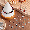 120Pcs Cross Tibetan Style Alloy Beads TIBEB-SP0001-10-4