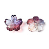 Baking Paint Transparent Glass Bead Caps DGLA-N014-06B-04-2