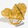 304 Stainless Steel Heart-shaped Cuff Ring for Women KQ1488-2-3