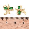 Brass Micro Pave Cubic Zirconia Pendants KK-B102-12G-02-3