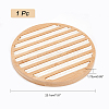 8-Slot Flat Round Bamboo Finger Ring Display Plates RDIS-WH0009-016A-2