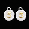 Spray Painted Alloy Pendants PALLOY-Q433-035C-RS-1