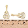 Brass Micro Pave Cubic Zirconia Pendants KK-C248-15G-3