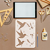 US 1 Pc PET Hollow Out Drawing Painting Stencils DIY-FG0005-14E-3