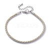 Polyester Cord Braided Bracelet Makings MAK-Z003-01P-15-1