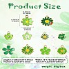60Pcs 10 Styles Golden Tone Alloy Enamel Pendants FIND-CJ0003-48-8