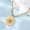 304 Stainless Steel Colorful Rhinestone Zodiac Pendant Necklaces for Women NJEW-U032-02G-3