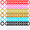 210Pcs 7 colors Plastic Loose Leaf Book Binder Rings KY-CP0001-25A-1