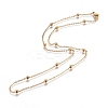 304 Stainless Steel Cable Chain Necklaces NJEW-L159-08B-G-2