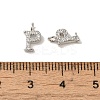 Initial Letter Brass Micro Pave Cubic Zirconia Pendants ZIRC-F008-P-3