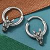 Dragon Head 316 Surgical Stainless Steel Hoop Earrings EJEW-G416-22AS-3