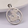 Non-Tarnish 304 Stainless Steel Pendants STAS-M245-10P-1