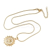 304 Stainless Steel Micro Pave Clear Cubic Zirconia Pendant Necklaces for Women LS-NJEW-Z103-01G-09-4