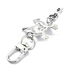 Halloween Skull & Key Alloy Pendant Decorations HJEW-JM02219-4