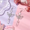 201 Stainless Steel Butterfly Dangel Earrings EJEW-JE05770-4