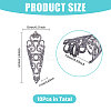 10Pcs Hollow Out Iron Fingers Nail Covers MRMJ-GL0001-20B-2