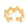 Ion Plating(IP) 304 Stainless Steel Oval Wrap Open Cuff Ring for Women RJEW-E063-15G-01-3