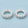 Rack Plating Brass Micro Pave Cubic Zirconia Beads KK-A186-01A-S-4