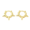 Rack Plating Brass Spike Hoop Earrings for Women EJEW-D059-22G-1