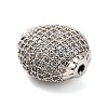 Brass Micro Pave Cubic Zirconia Beads KK-L229-023P-02-2