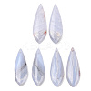 Natural Blue Lace Agate Pendants G-K381-16B-1
