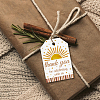 120Pcs 4 Styles Sunflower Paper Thank You Gift Tags CDIS-WH0038-04-5