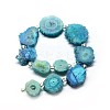 Natural Druzy Quartz Crystal Beads Strands G-F582-A12-4