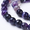 Natural Striped Agate/Banded Agate Beads Strands G-G753-07-8mm-3