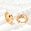 304 Stainless Steel Polishing Effect Hoop Earrings EJEW-M001-31G-3