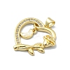Brass Micro Pave Clear Cubic Zirconia Pendants KK-A221-27A-G-2