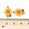 304 Stainless Steel Enamel Pendants STAS-R168-17G-3