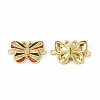 Brass Micro Pave Cubic Zirconia Connector Charms KK-E068-VB407-4-1