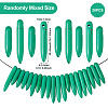 20Pcs Synthetic Turquoise Graduated Spike Beads G-TA0001-44-3