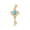 Brass Micro Pave Cubic Zirconia Pendants KK-I723-49D-G-1