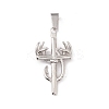 Non-Tarnish 304 Stainless Steel Pendant STAS-E158-42P-3