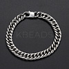Men's 201 Stainless Steel Cuban Link Chain Necklaces NJEW-T012-01B-61-S-2