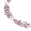 Natural Amethyst Chip Beaded Bracelets for Women BJEW-JB11742-03-3