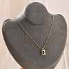 304 Stainless Steel Green Cubic Zirconia Pendant Necklaces for Women NJEW-C078-01D-G-3