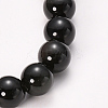 Natural Obsidian Beaded Stretch Bracelets BJEW-Q692-12-12mm-2