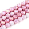 Anti-Tarnish Electroplate Glass Beads Strands EGLA-T021-6mm-15-04-1