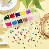 12 Colors Transparent Baking Paint Crackle Glass Beads CCG-FS0001-02B-8