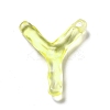 Transparent Resin Alphabet Pendants LS-RESI-C028-02Y-2
