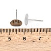 Tarnish Resistant 304 Stainless Steel Flat Round Blank Peg Stud Earring Findings X-STAS-S028-37-2